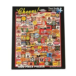 White Mountain Puzzles Cheers 1000 Piece Beer Label Collage Jigsaw Puzzle 861S